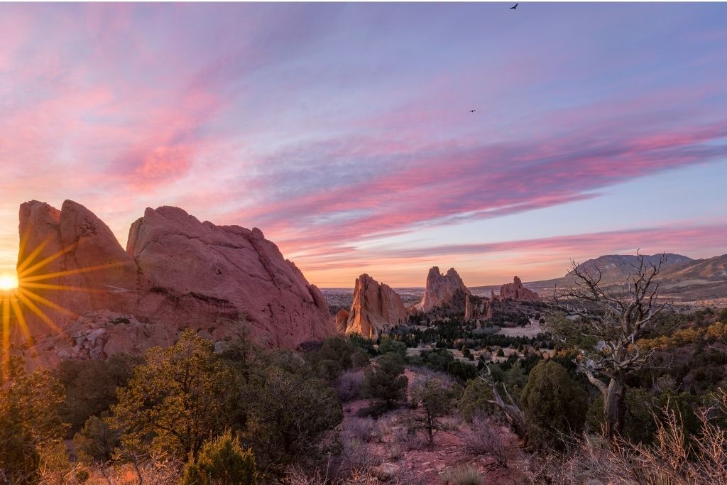 Garden of the Gods is perfect for a magical sunset elopement 