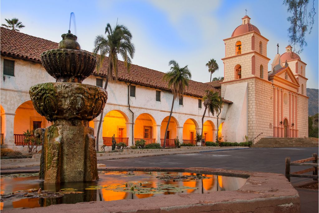 The Santa Barbara Mission is a truly romantic spot for your elopement