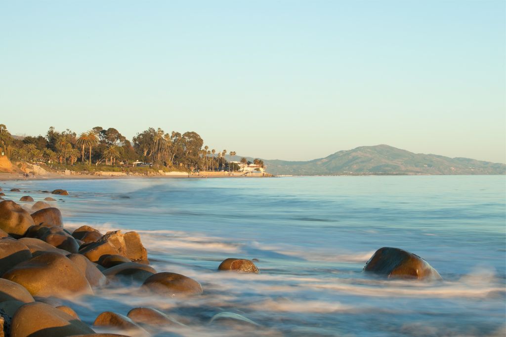 Rocks on the beach in Santa Barbara 