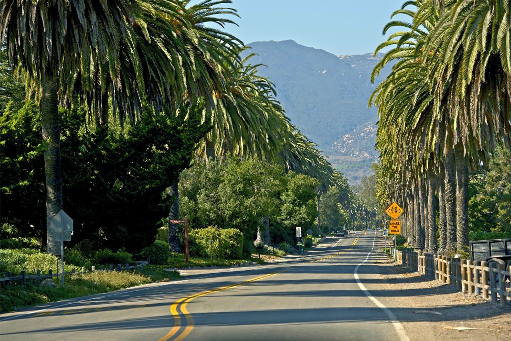 A road leading to Santa Barbara