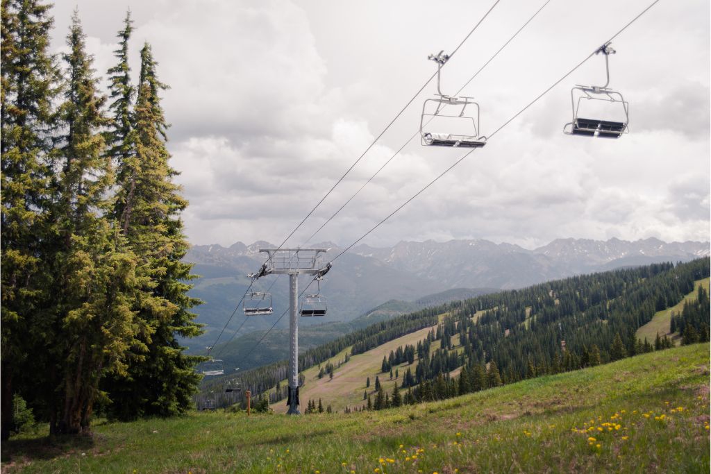 Ride the scenic gondola up Vail Mountain for a ski-high elopement ceremony 