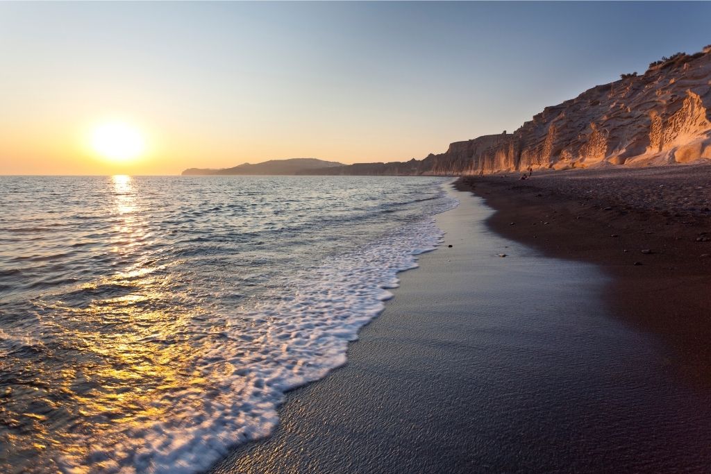 Vlychada Beach is perfect for a sunset elopement ceremony in Santorini